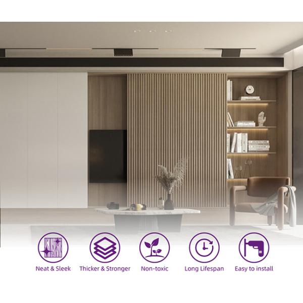 Moistureproof CNAS Wood Interior Wall Paneling Sheets 163x10mm