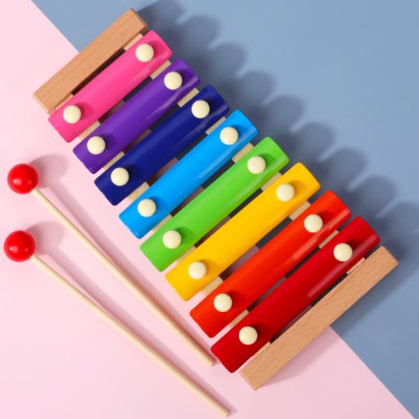 Xilófono de madera Toy Music Instrument Non Toxic de los niños unisex del bebé