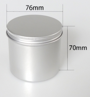 250 мл 76*70 серебристых нитей Алюминиевая банка Цветочный чай Чайная банка Снакс Конфеты Бобы Запечатанная металлическая банка для хранения