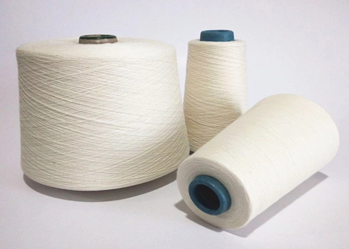 32S Ring Spun Light Weight Cotton Yarn For Circular Knitting Machine , Pure White