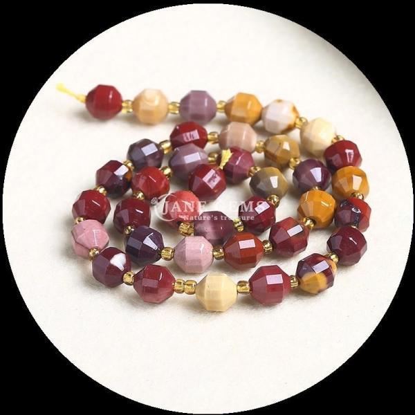 Natural Olive Shape Beads Faceted Loose Stone Bead Red Jasper Mookite Loose Strands for DIY Jewelry