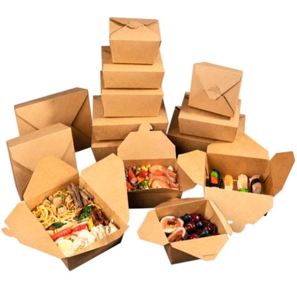 Flexo printing In Bulk Sushi Paper Box Food Delivery Box With Lid