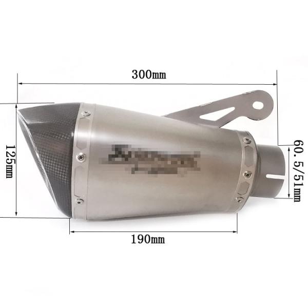 Customized 60mm 300mm Carbon Fiber Motorcycle Exhaust Pipe for BMW S1000R S1000RR