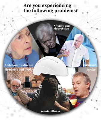 Neurofeedback Photobiomodulation Red Light Infra Red Helmet 810nm For Parkinsons