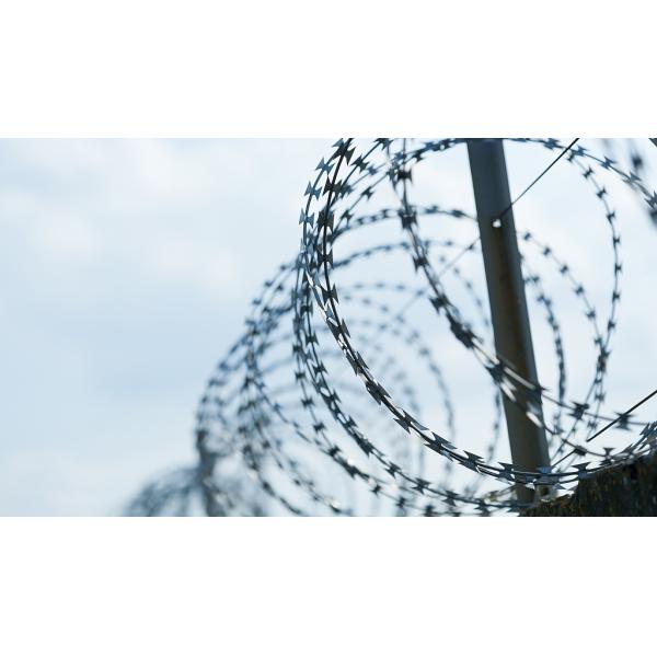 Провод небольшой бритвы концертины петли колючий стальной с зажимами одиночными & перекрестным типом бритвы (BTO-22)