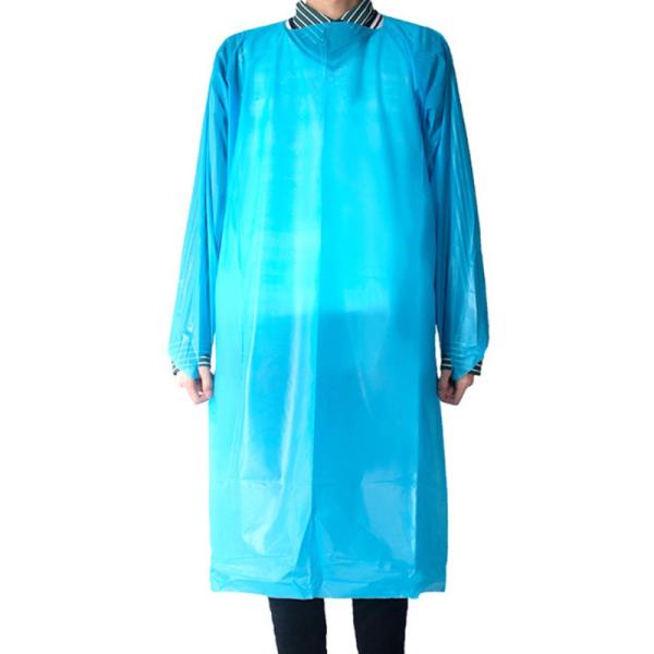 Colored Sustainable Plastic Kitchen Apron Polyethylene Disposable CPE Long Sleeve Apron Men Women Adult Cleaning