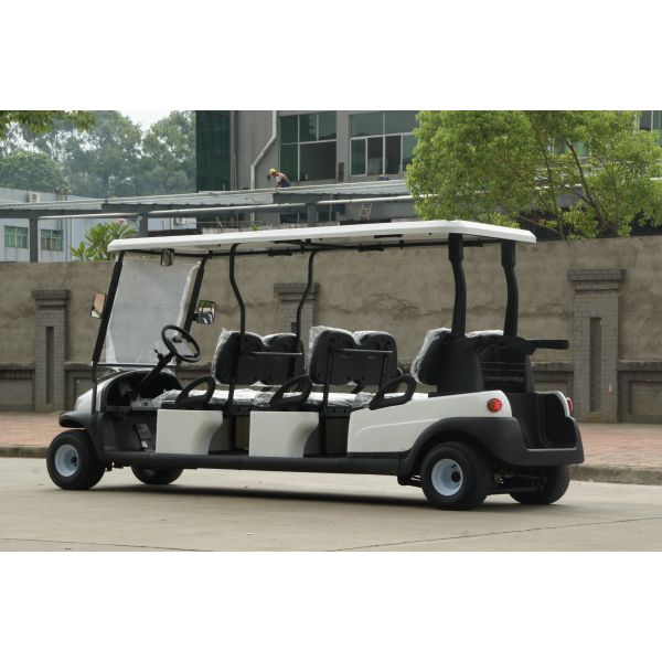 6-Seat Electric Golf Cart Aluminum Body Custom Color with 48V Lithium/Lead Acid Battery Strong Climbing Ability