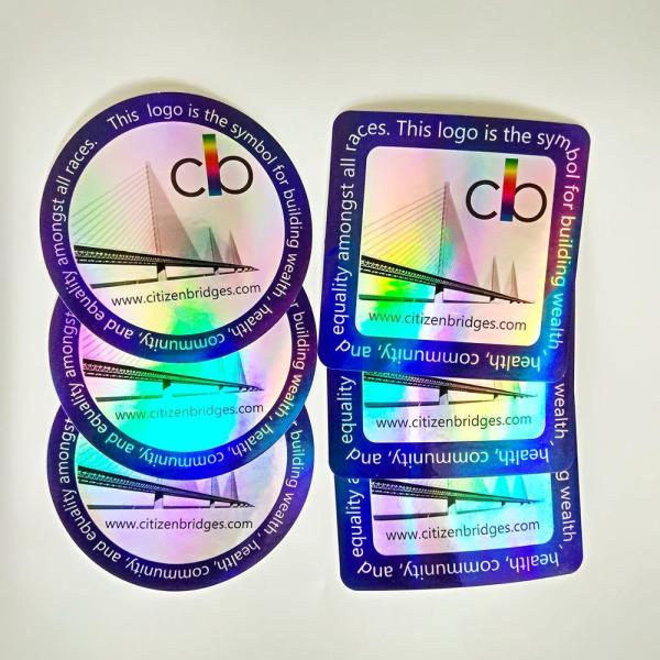 Custom Logo Printed Die Cut Hologram Laser Sticker Label