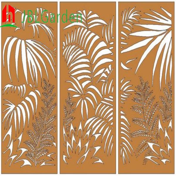 Antirust Decorative Outdoor Black Metal Privacy Screen Room Dividers 900*1800mm