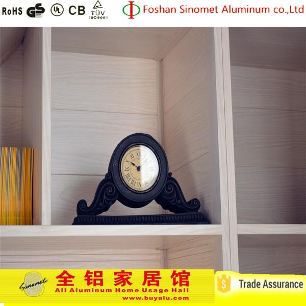 Living Room Aluminium Fabrication Bookshelf  Antique Style With Glass Door