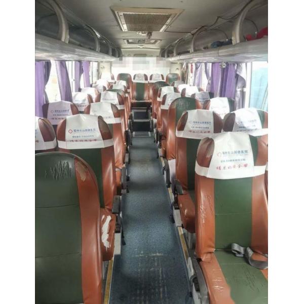 Используемый туристический автобус Yutong ZK6858 34 усаживает стальной подвес Yuchai 162kw воздуха шасси