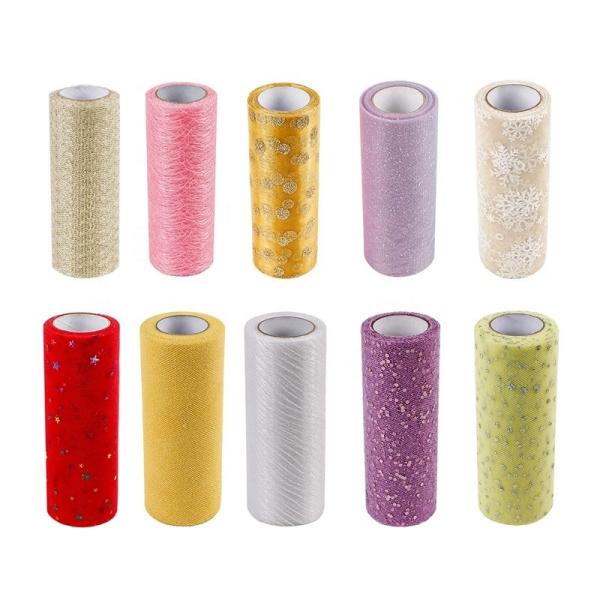 Coroa de fita de malha MSD sustentável para decoração de férias e embalagem de buquê 15cm