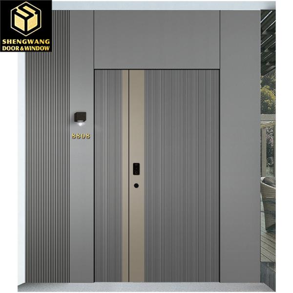 Hotel Aluminum Entrance Door Scratch Resistant Aesthetics Aluminum Exterior Doors