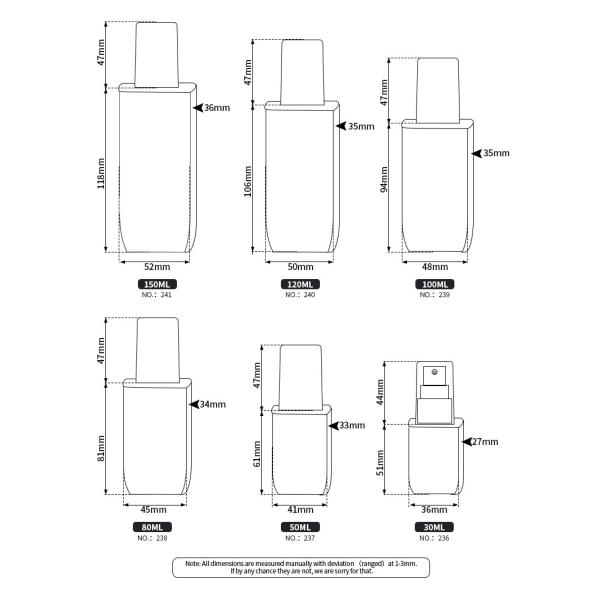 Бутылка брызг дезинфектанта косметическая, пластиковые точные брызги тумана разливает 150ml по бутылкам