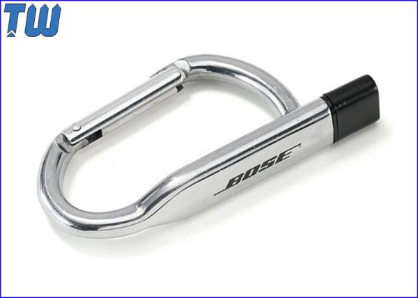 Outdoor Safety 32GB USB Flash Disk Durable Metal Carabiner with Cap