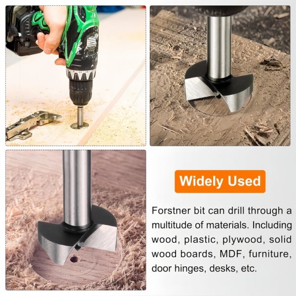 High Carbon Steel Forstner Drill Bit with Tungsten Carbide Teeth for Wood Drilling