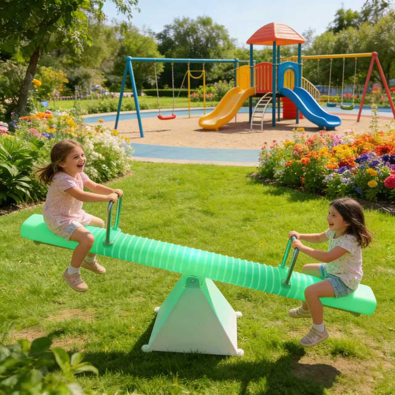 Eco-Friendly Double Hanging Sensory Swing Chair with 16 RGB LED for Indoor and Outdoor Play