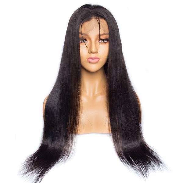 Restyled Straight 22 Full Lace Human Hair Wigs  No Tangle