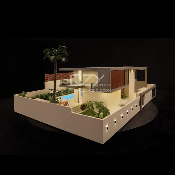 1/50 Villa Model ABS, Acrylic, Wood Materials Realistic Architecture Structural Model
