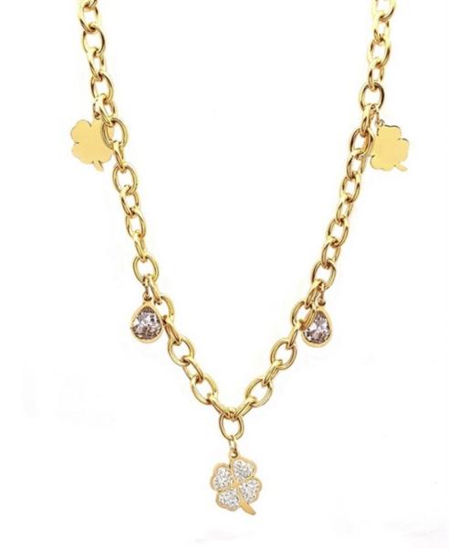 3Pcs Jewelry Set Heart Pendant Necklace Crystal Stud Earrings Shiny Heart Bracelet Cubic Zirconia Love