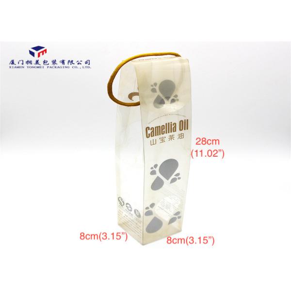 Light Weight Clear Plastic Gift Boxes Rope Handle On Top Excellent Impact Resistance