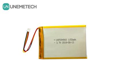 3.7V 1150mAh Bateria de polímero de lítio de prata 384860 Baterias Lipo personalizadas