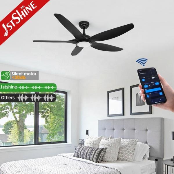 Baixo ruído 1stshine ventilador de teto LED com motor BLDC de alta velocidade e 6 opções de velocidade
