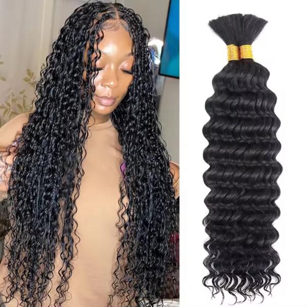 Loose Deep Wave Wet And Wavy Boho Human Braiding Raw Hair Bulk For Successful Deals
