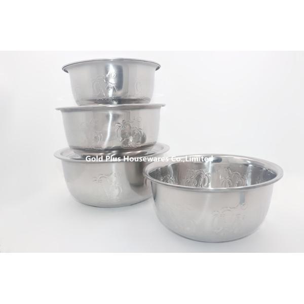 40cm Vegetable Washing Stainless Steel Basin Embossed Pattern Kitchen Sink