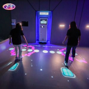 Système de jeu de projection au sol interactif mobile économe en énergie avec laser longue durée