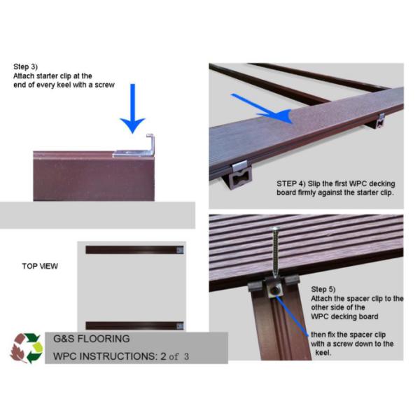 Anti Corrosion WPC Hollow Decking 140 X 25mm Hollow Plastic Decking Boards