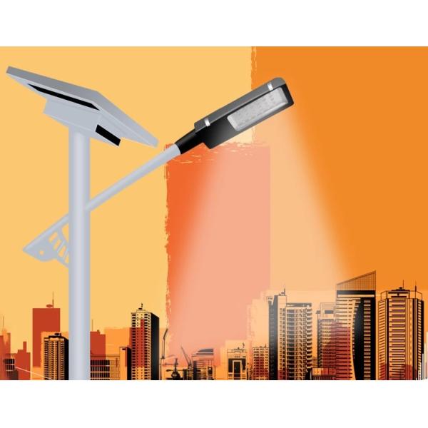 30W 60W 100W Municipal Solar Street Lights Aluminum Housing Dust Proof