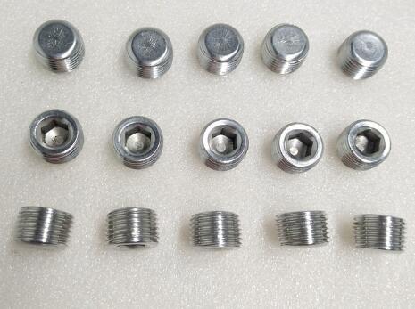 Aluminum Anodized Metal Dowel Pins Thread Male NPT Hex Socket Allen Head Pipe Plugs