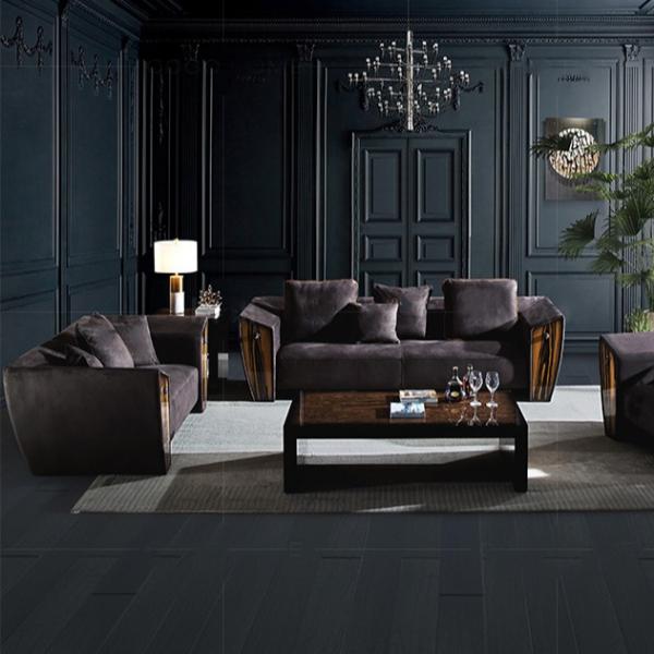 Matted 0.75m Comfy Modular Sectional Couch , Surrey Classic Chesterfield Velvet Sectional Sofa