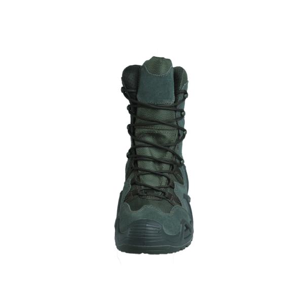 Round Toe Outdoor Lace Up Mid Calf Pupu Outsole / Anti Slip Combat Boots