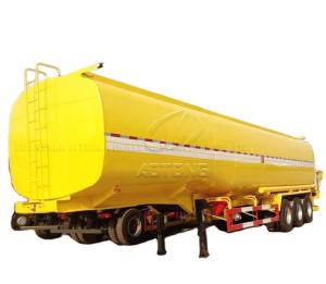 Tri Axles 50000 litros Carburante de aço carbono Cisterna de combustível Semi