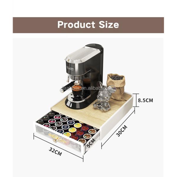 NEW 24 Dolce Gusto Iron Basket Metal Storage Box Rack of Coff Machine Stand Pod Coffee Capsules Storage Bucket Cabinets Drawer
