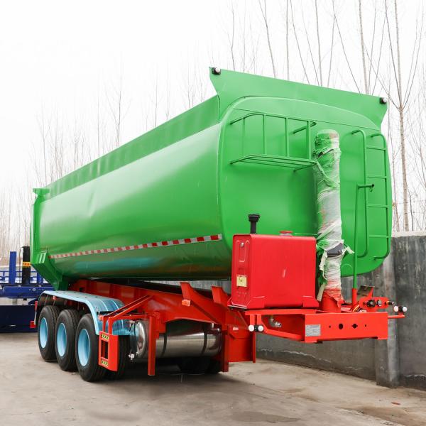 80 Tons Hydraulic Side Box Tipper Dumper Dump Semi Truck Trailer for Nigeria One Tool Box