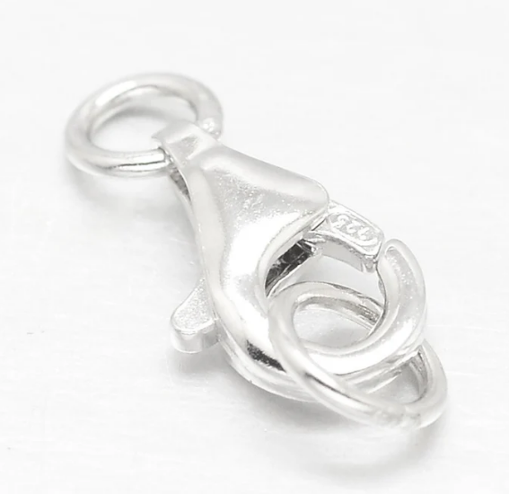 OEM ODM 18K Золотая лобстерная застежка ручной работы DIY 925 Стерлинговая серебряная лобстерная застежка