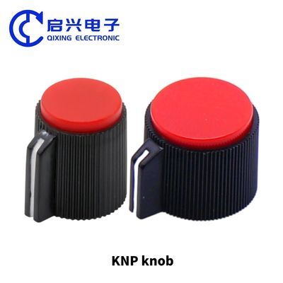 KN15-Y-6 Potentiometer Knob Bakelite Radio Knobs With Pointer Circular Hole Top Screw Fixation