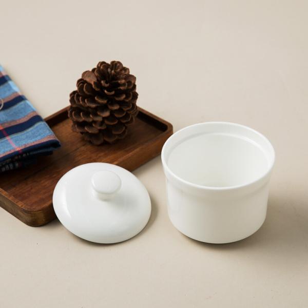 Restaurant Lead Free Waterproof Ceramic Bowl With Lid