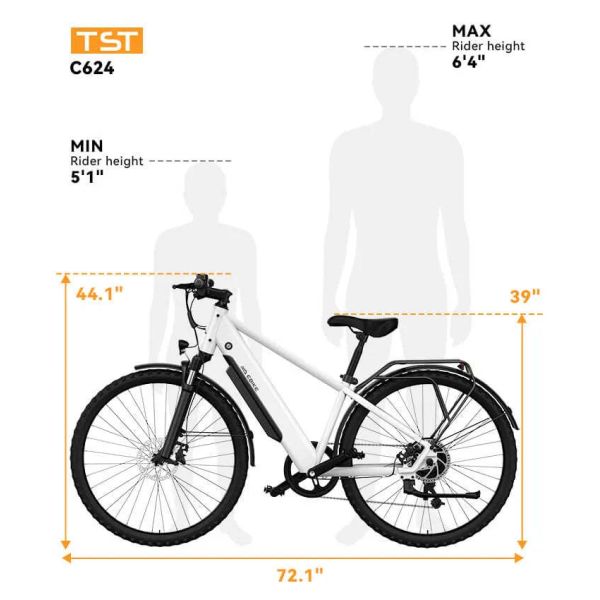 26 Inch Fat Tire City Off-Road Commuter Multi-Purpose E-Bike 48V for Adults Electric Bike   Women