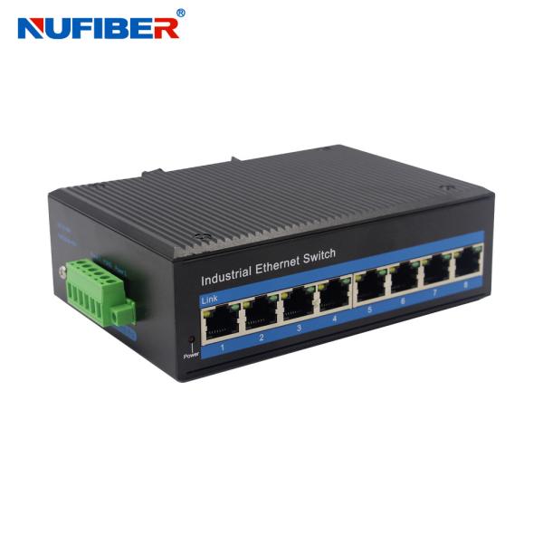 10/100/1000M 8 RJ45 Ports Industrial Din Rail Ethernet Switch IP40 Unmanaged Industrial Switch