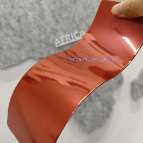 Hsinda Copper Brass Illusion Chrome Powder Coat Paint Bronze Electrostatic Polyester Powder Coating for Metals