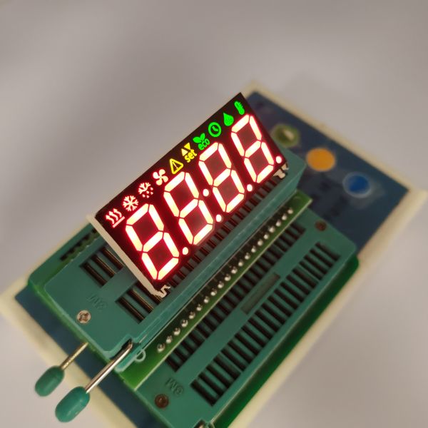 Tri-Color Status Display for AC Controllers: 4-Digit 7-Segment LED (Red/Yellow/Green)