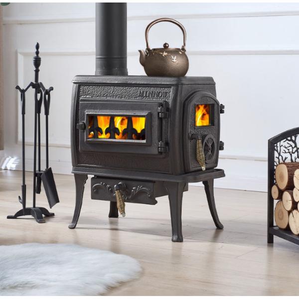 American Style Wood Burning Real Fire Fireplace European Style Retro Cast Iron Wood Burning Heater Household Heater
