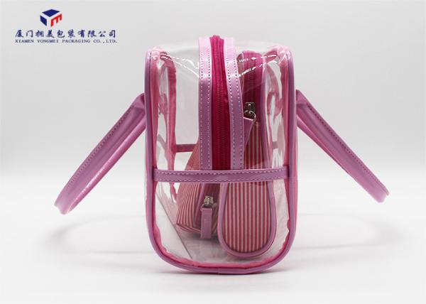 0.5mm Materials Thickness Super Soft PVC Bags Durable PU Leather Handle On Upper