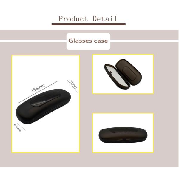 Black Plastic Glasses Case , Slim Waterproof Glasses Case