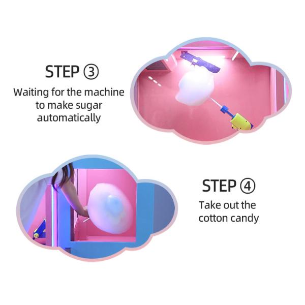 Sweet Food Fully Automatic Cotton Candy Vending Machine For Party