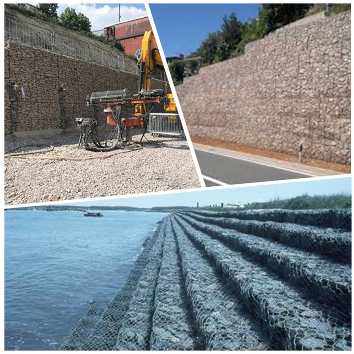 ячеистая сеть корзин Gabion металла 4x1x1m горячая окунутая гальванизированная